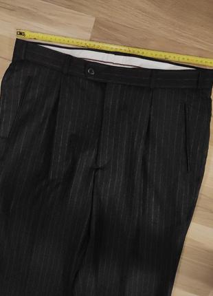 Костюм классический брюки + пиджак мужской серый черный в полоску на высокого мужчины c&amp;a, размер l - xl8 фото