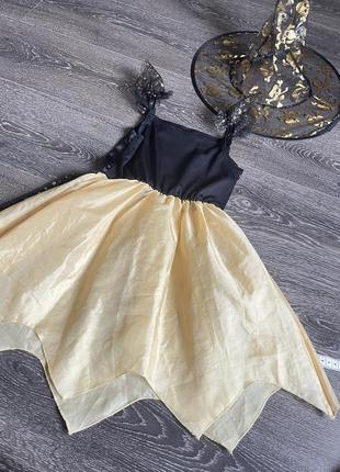 Карнавальний костюм сукня відьма чаклунка 5 6 років на хеловін7 фото