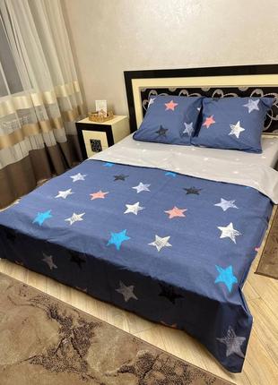 Набор постельного белья из бязи, однотонный, с узорами10 фото