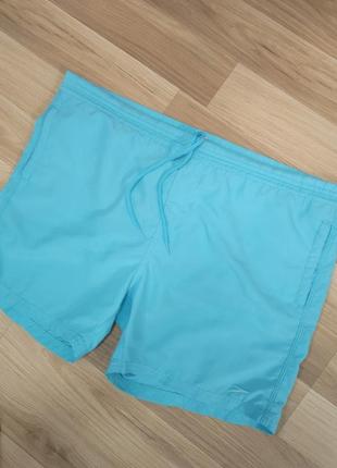 Шорты плавательные короткие мужские голубые speedo, размер xl 2xl 3xl
