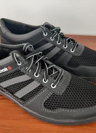 Туфли мужские летние спортивные черные сетка - туфлі чоловічі літні спортивні чорні6 фото