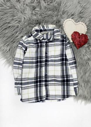 Сорочка плотна в клітинку primark 1,5-2 роки