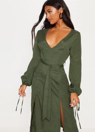 Распродажа cукня prettylittlething миди asos с разрезами4 фото