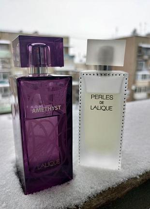 Набор двух отливантов парфюмированной воды lalique 🤍 perles de lalique 🤍 и 💜 amethyst 💜 💯% оригинал1 фото