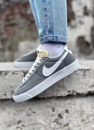 Кроссовки nike blazer low grey7 фото