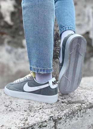 Кроссовки nike blazer low grey3 фото