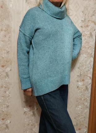 Уютный свитер с горловиной альпака/шерсть