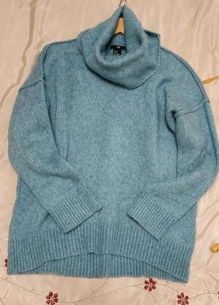 Уютный свитер с горловиной альпака/шерсть6 фото
