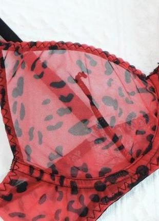 Красное леопардовое белье2 фото