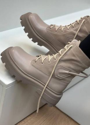 Эксклюзивные ботинки из итальянской кожи женские