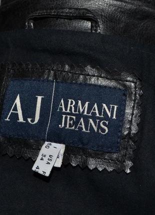 Кожаная куртка armani jeans8 фото