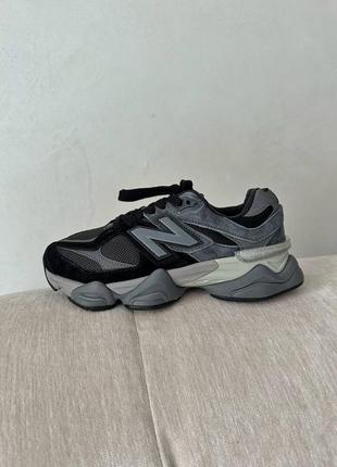 Крутейшие кроссовки new balance 9060 black grey чёрные с серым унисекс 36-45 р