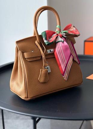 Коричневая сумка hermes birkin 25 cm3 фото