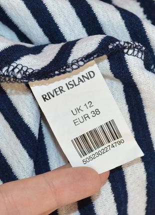 Нарядное мини короткое платье в полоску river island великобритания вискоза4 фото