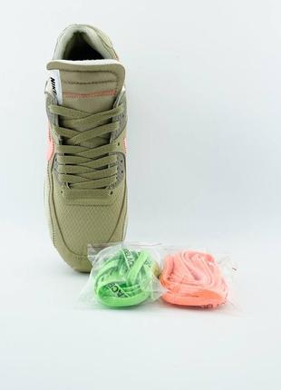 Off white nike air max 90 "desert ore"6 фото