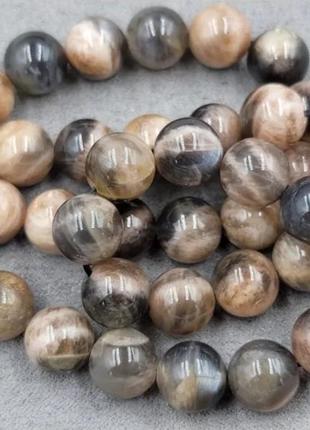 Настены на нитке натуральный природный солнечный камень гладкий шарик d=10мм