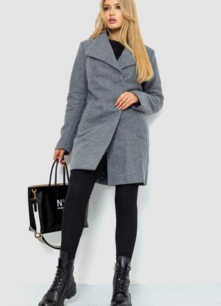 Пальто жіноче, колір сірий2 фото