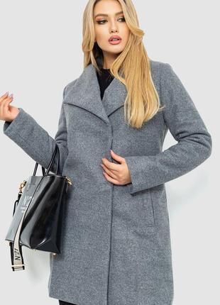 Пальто жіноче, колір сірий1 фото