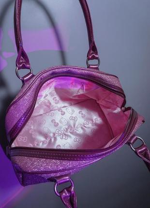 Блестящая фиолетовая сумка hello kitty2 фото