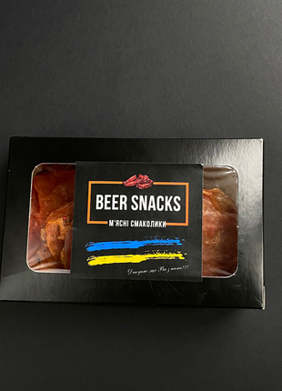 Набір м'ясних снеків|джерків  beer snacks куряча бійня №1 300 г.