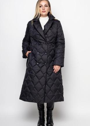 Плащ стеганный muar анжелика 58 черный 0394