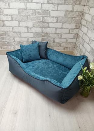 Лежанка "comfort" (лежак) для тварин кошек та собак, l 80*60 см1 фото