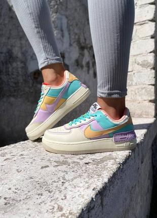 Nike air force 1 shadow beige purple1 фото