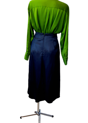 H&m сатиновая юбка с разрезами цвет "графит "5 фото