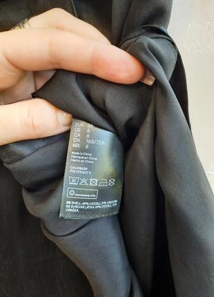 H&m сатиновая юбка с разрезами цвет "графит "10 фото