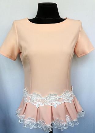 Суперціна. стильна блуза. мереживо. нова, р. 40-48