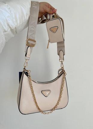 Prad&amp; leather beige