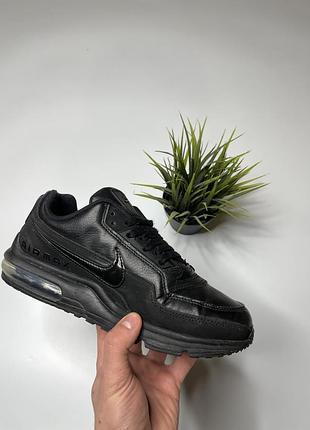 Кроссовки nike air max 90 найк аир макс черные кожаные с баллоном размер 40