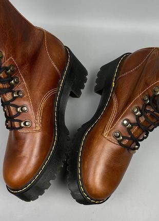 Черевики dr. martens leona ботинки кожаные демисезон доктор мартинс5 фото