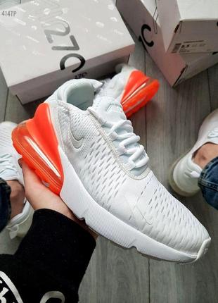 Nike air max 270 flyknit white orange