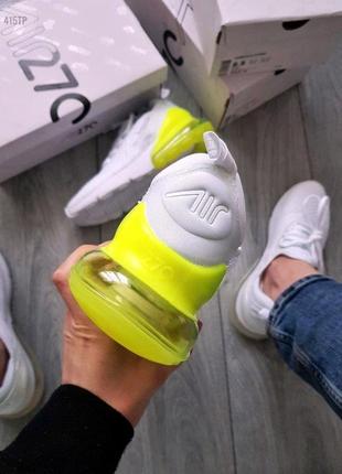 Nike air max 270 flyknit white green