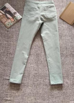 Красивые укороченные джинсы бойфренды мом высокая посадка цвета мяты размер l-122 фото