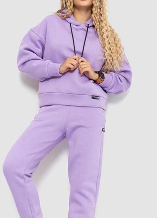 Спорт костюм женский на флисе, цвет сиреневый фиолетовый, 115r04933 фото