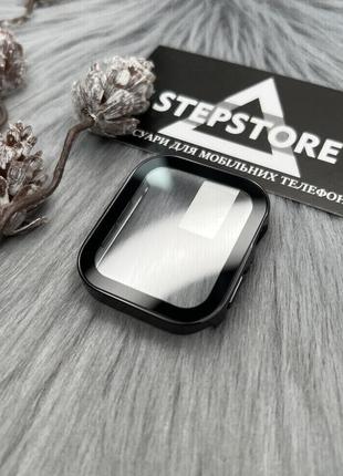 Чехол бампер 360 для apple watch 45 mm мм квадратный series 7 8 защитное стекло противоударный