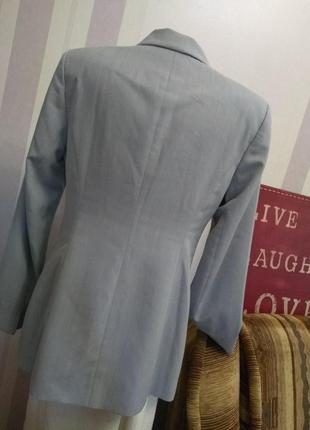 Шикарный брендовый легкий весенний блейзер, пиджак, жакет, оверсайз, серо голубой4 фото