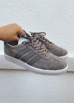 Кроссовки adidas gazelle серый6 фото