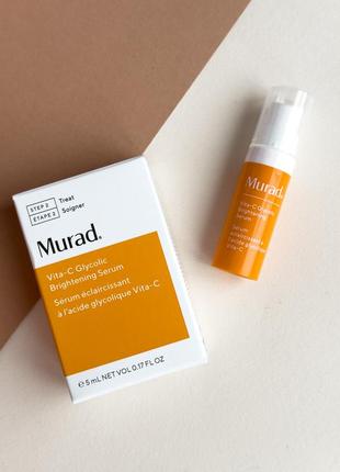 Антивікова освітлюча сироватка з вітаміном с murad vita-c glycolic brightening serum 5 мл