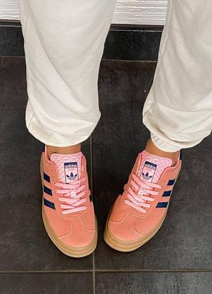 Кроссовки adidas gazelle bold pulse platform pink7 фото