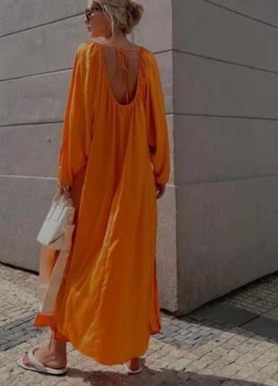 Новое атласное платье макси h&m длинное сатиновое платье атлас сатин6 фото