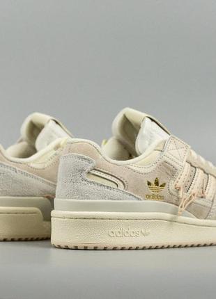 Кроссовки adidas forum 84 low “off white” beige6 фото