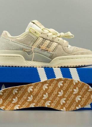 Кроссовки adidas forum 84 low “off white” beige3 фото