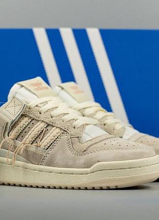 Кроссовки adidas forum 84 low “off white” beige5 фото