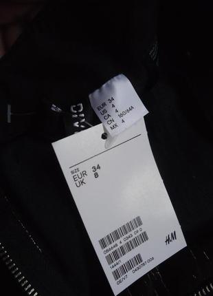 Женская короткая лакированная юбка h&m, р. 34 евро - 40 наш6 фото