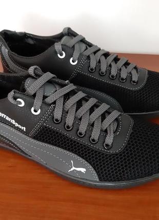 Туфли мужские летние спортивные черные сетка - туфлі чоловічі літні спортивні чорні6 фото