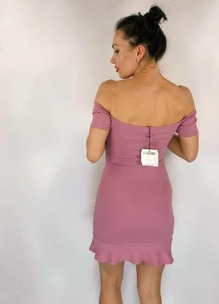 Лиловое платье с открытыми плечами missguided4 фото