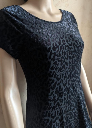Бархатное платье леопардовый принт4 фото